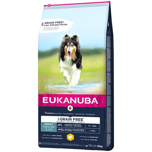 12kg Eukanuba Grain Free Adult Large Breed Huhn Hundefutter trocken