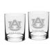 Auburn Tigers Personalized 14oz. 2-Piece Classic Double Old Fashioned Glass Set