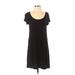 Socialite Casual Dress - Shift: Black Solid Dresses - Women's Size Small