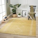 Luxe Weavers Daphnes Collection 2735 Yellow 9x12 Moroccan Geometric Area Rug - Luxe Weavers 2735 Yellow 9x12