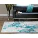 Luxe Weavers Cambridge Collection 106 Turquoise 8x10 Modern Abstract Area Rug - Luxe Weavers 106 Turquoise 8x10