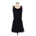 Xhilaration Casual Dress - Mini: Black Solid Dresses - Women's Size Small