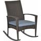 Fauteuil à bascule rocking chair avec coussin d'assise déhoussable 66L x 88l x 98H cm résine