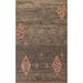 Modern Trellis Moroccan Wool Area Rug Hand-knotted Living Room Carpet - 6'8" x 9'7"