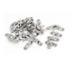 Jewelry Case Box Left Latch Hook Hasp Catch Lock Silver Tone 10pcs - Silver Tone