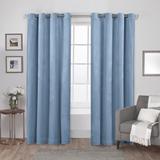 ATI Home Velvet Heavyweight Light Filtering Grommet Top Curtain Panel Pair