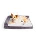 Essentials Orthopedic Chaise Dog Bed, 30" L X 20" W X 6" H, Medium, Gray