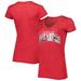 Women's New Era Heathered Red Tampa Bay Buccaneers Training Camp V-Neck T-Shirt