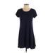 Mix by 41 Hawthorn Casual Dress - A-Line: Blue Solid Dresses - Women's Size X-Small