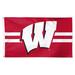 WinCraft Wisconsin Badgers 3' x 5' Horizontal Stripe Deluxe Single-Sided Flag