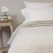 Gracie Oaks Malakah Grason Coverlet Set Linen in White | Queen Coverlet + 2 Pillow Shams | Wayfair E3804736558247309B72689EDA34E001