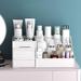 Rebrilliant Kazuma Makeup Organizer Plastic in White | 4.72 H x 10.43 W x 6.29 D in | Wayfair DBCEBE5B29C24CD3BEAAD74A5204F61F