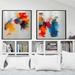 Picture Perfect International "It"s A Party" 2 Piece Outdoor Art Print On Silver Aluminum By Lisa Ridgers Metal in Blue/Red/Yellow | Wayfair