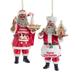 Kurt Adler 2 Piece African American Chef Santa Hanging Figurine Ornament Set in Red | 6 H x 6 W x 7 D in | Wayfair E0536