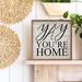 Kendrick Home Yay You're Home Wood in Brown | 16 H x 16 W x 2 D in | Wayfair 4YAYHOM1616