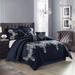 Nanshing America, Inc Kelly 7 Piece Traditional Comforter Set Polyester/Polyfill/Microfiber in Blue/Navy | King | Wayfair Diona7-K-NAVY