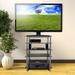 Mount-It Tempered Glass AV Component Media Stand, Audio Tower & Media Center w/ 5 Black Shelves Glass | 32 H in | Wayfair MI-8671