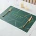 Umber Rea Waterproof American Steak 2 Piece Leather Placemat Set Leather in Green | 11.8 H x 17.7 W in | Wayfair 07WDN7327FDN5KNTYKX