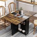 Ebern Designs Kaviyon Solid Oak Trestle Dining Table Wood in Black/Brown | 28.4 H in | Wayfair 9D5249A2D9754365A716774C5FD4CB05