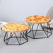 Latitude Run® Metal 2 Piece Pizza Tray Display Riser Iron in Gray | 5.9 H x 11.1 W x 9.1 D in | Wayfair 06CD6F6403354DDBB9A33CB0F02132DC