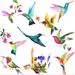 Red Barrel Studio® Hummingbird Window Decal Vinyl, Glass in Orange | 4.3 H x 5.9 W in | Wayfair 57D58D2D65E245AFB43CF31BABB60432