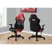 Inbox Zero Office Chair, Gaming, Swivel, Ergonomic, Armrests, Computer Desk, Work, Pu Look Faux in Red/Black | 45.75 H x 25.5 W x 25 D in | Wayfair