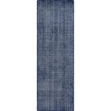 Blue 118 x 24 x 0.27 in Area Rug - Gracie Oaks Solid/Striped Liabah Runner Rug berry-Ivory Color Wool | 118 H x 24 W x 0.27 D in | Wayfair