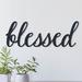 Gracie Oaks Blessed Inspirational Wall Art Plaque On Rustic 1/4" Thick Wood For Hanging Or Shelf Display | 7 H x 18 W x 0.25 D in | Wayfair