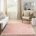 Pink 87 x 63 x 1.73 in Area Rug - Eider & Ivory™ Lush Shag Modern Blush Rug Polyester | 87 H x 63 W x 1.73 D in | Wayfair