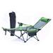 Arlmont & Co. Kelston Reclining Camping Chair Metal in Green | 37.4 H x 24.4 W x 13.7 D in | Wayfair 8613438EB3984BAD936AA8684298DA24