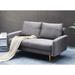 Mercer41 Cococon 59" Velvet Round Arm Loveseat Velvet in Gray | 32 H x 58.7 W x 31.2 D in | Wayfair B9B448D643444B71A69BD4660F4C36C5