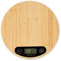 Balance cuisine bambou numérique, écran lcd, fonction tare, supporte jusqu'à 5 kg, ronde, ø 20 cm,