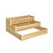 Costway 3-Tier Raised Garden Bed Wood Planter Kit for Flower Vegetable Herb