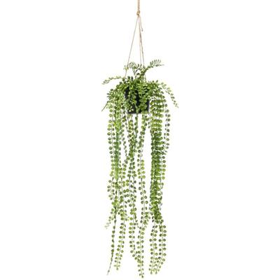 Kunstpflanze Ficus Pumila Hängend mit Topf 60 cm Emerald Grün