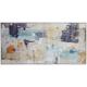 Teppich Bunt 80 x 150 cm Kurzflor aus Polyester mit abstraktem Muster Rechteckig Modern - Bunt