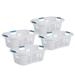 Rubbermaid 2.1-Bushel Small Hip-Hugger Plastic Laundry Basket, White (4-Pack) - 3.7