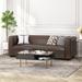 Goyette Faux Leather 3 Seater Sofa by Christopher Knight Home