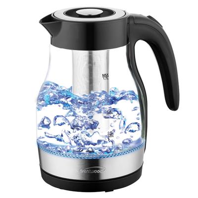1.7 Liter Cordless Automatic Electric Glass Tea Kettle with Stainless Steel Tea Infuser