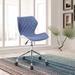 Modern Height Adjustable Office Task Chair for Home Office, Blue