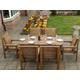 Patio Garden Set - 6ft Wooden Table & 6 Chairs