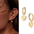 Free People Jewelry | Hoop Heart Earrings | Color: Gold | Size: Os