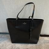 Kate Spade Bags | Kate Spade Black Leather Tote Sparkle Bow | Color: Black | Size: Os