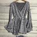 Zara Dresses | Boutique Long Sleeve Flair Sweater Mini Dress | Color: Black/Gray | Size: M