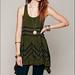 Free People Dresses | Free People Voile And Lace Trapeze Green Slip | Color: Black/Green | Size: Xs