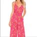 Free People Pants & Jumpsuits | Free People Hot Tropics Pink Cropped Jumpsuit Euc | Color: Pink | Size: 6