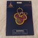 Disney Accessories | Firm! Nwt Walt Disney World 50th Anniversary Light Up Mickey Bag Charm/Keychai | Color: Gold/White | Size: Os