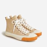 J. Crew Shoes | J.Crew New Canvas High-Top Sneakers Sand Ivory | Color: Tan | Size: 6