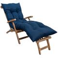 bananair - Sun Lounger Cushion/Mattress for Outdoor Chair | Lounger Mattress/Chair | Outdoor Garden Chair Cushion | Recliner Cushions | Adjustment Band | Made in France (Blue, 195x65x15 cm)