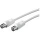 Schwaiger Antennen Anschlusskabel 75 dB, 20,0m, weiß, IEC Stecker > IEC Buchse, 2-Fach Schirmung, 75 Ohm, digital, HDTV, DVB-C/DVB-T2