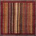 Brown/Red 84 x 84 x 0.08 in Area Rug - Rug Tycoon 100% Machine Washable Abstract 3566 Area Rug Polyester/Chenille | 84 H x 84 W x 0.08 D in | Wayfair